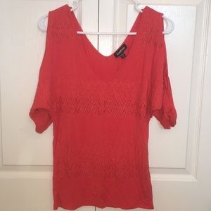 Bebe Cold Shoulder Top